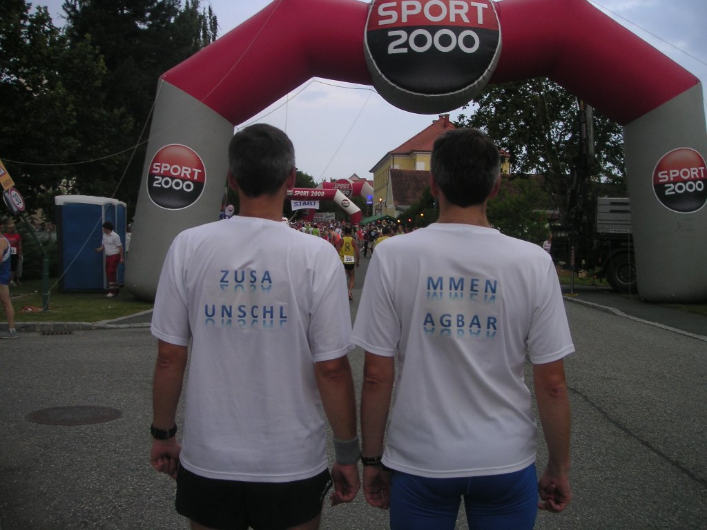 Vor dem Stinatz-HM 2009 mit Zwillingsbruder Harald